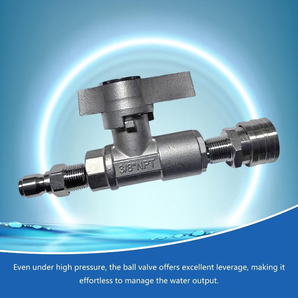 Steel 3/8Inch Ball Valves Pressure Washer 5000PSI With Quick Connecting Fittings For Washer Systems Leakage Protections