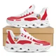 thumbnail image 1 of Zapatillas deportivas con estampado de bandera de Perú para hombre, informales, a la moda, blancas y rojas., 1 of 6