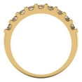thumbnail image 5 of 0.63 ctw Wedding Band for Women - 18K Yellow Gold Yellow Moissanite Stackable Eternity Ring, 5 of 6