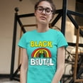 thumbnail image 3 of Tee Hunt Black is Beautiful T-Shirt African American Pride Equality Women's T-Shirt Tee, Light Blue, X-Large, 3 of 5