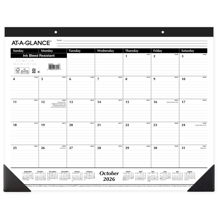 AT-A-GLANCE 2027 Monthly Desk Pad Calendar, 21.75" x 17" photo 1