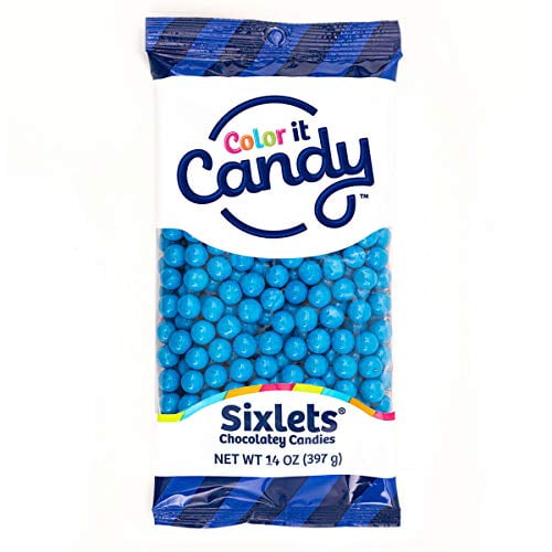Color It Candy Blue Decorative Candy Buffet Sixlets, 14 oz