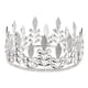 thumbnail image 2 of Tiara nupcial barroca con corona de diamantes de imitación transparentes para desfile, disfraz dorado y plateado Plata, 2 of 9