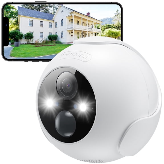 SwitchBot Outdoor Spotlight Camera, 1080p Wireless Security Camera, White