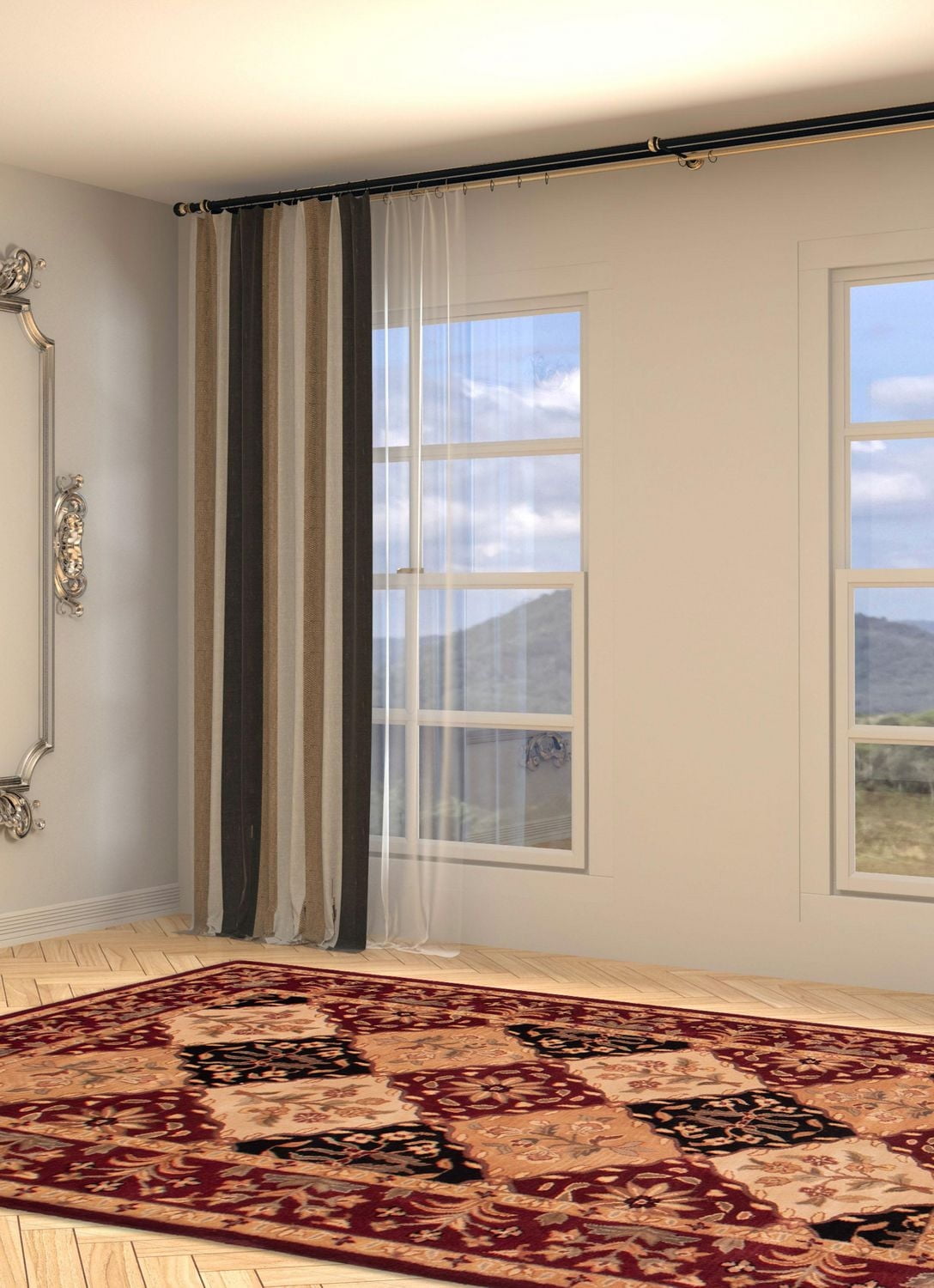 ECARPETGALLERY Timeless Burgundy Rug 5'3" x 7'10"