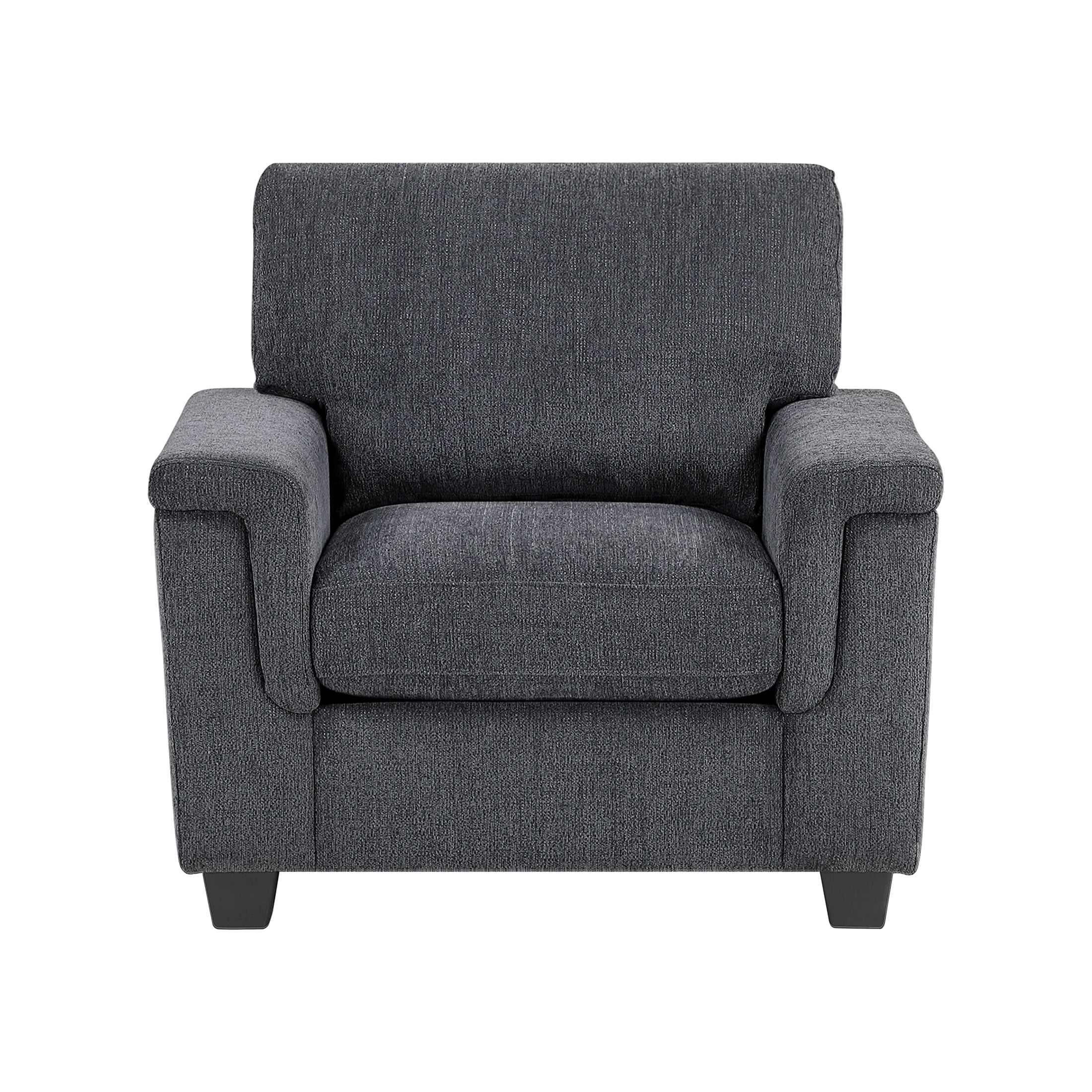 OakvillePark Sylvanora Chenille Arm Chair, Dark Gray
