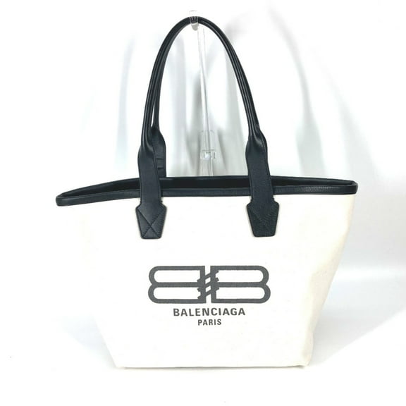 Pre-Owned Balenciaga 692068 Bicolor Bag Shoulder Bag Tote Bag White Black (Good)
