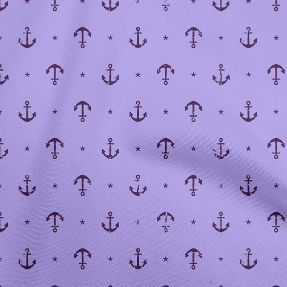 oneOone Georgette Viscose Amethyst Fabric Nautical Sewing Fabric By The Yard Printed Diy Clothing Sewing Supplies 42 Inch Wide
