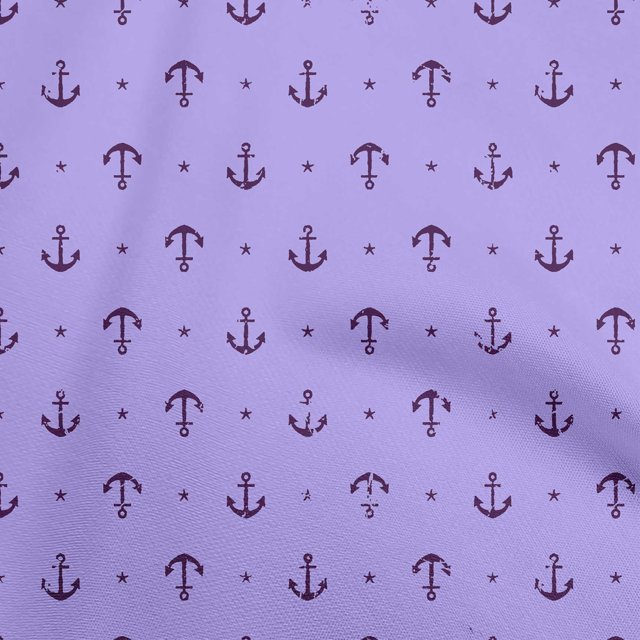 oneOone Viscose Chiffon Amethyst Fabric Nautical Sewing Craft Projects Fabric Prints By Yard 42 Inch Wide