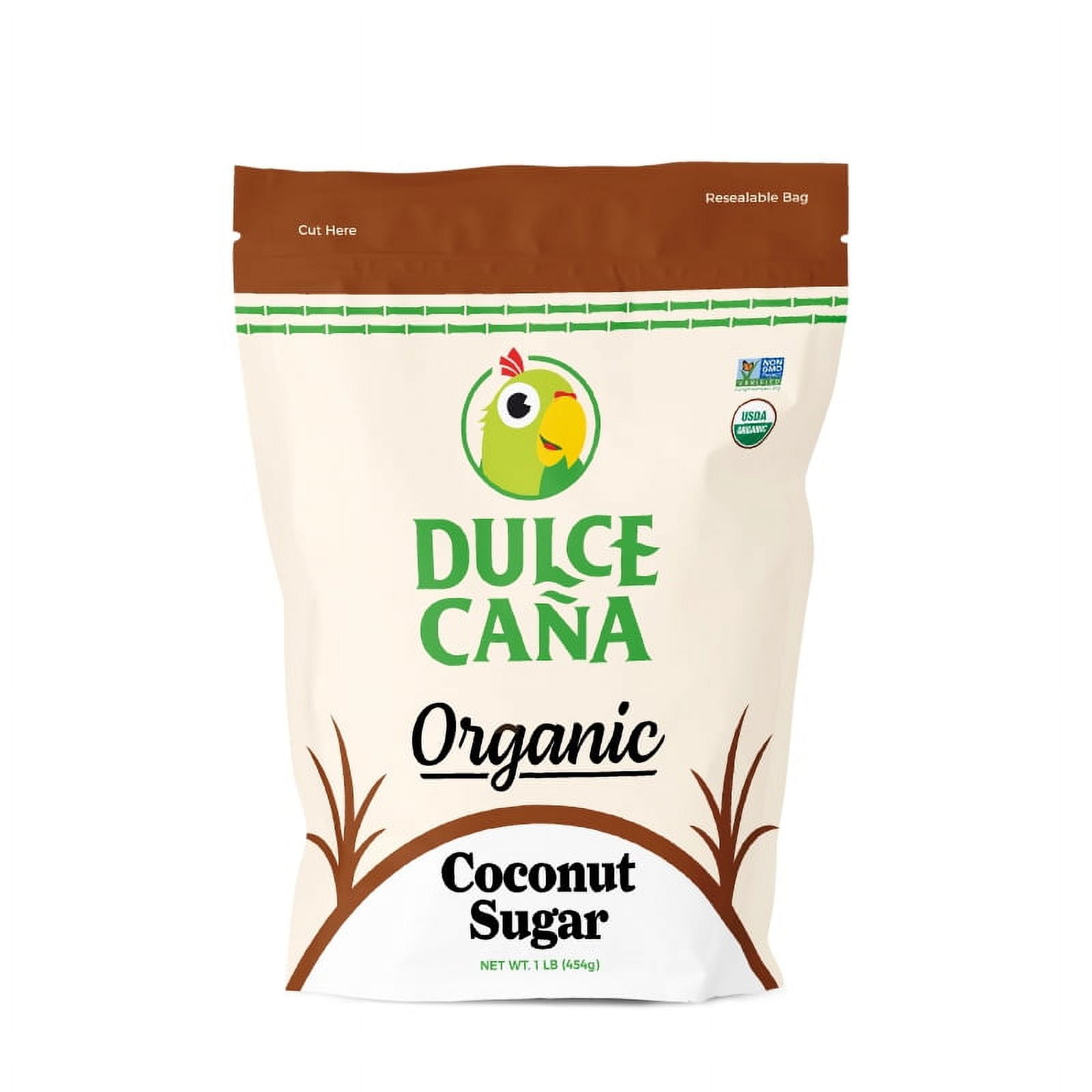 Dulce Caña Organic Coco Sugar, Non Gmo, 1pd (454g),Plastic Bag