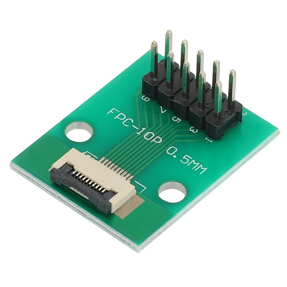 Uxcell FFC FPC Connector Board 10 Pin 0.5mm 2.54mm to 1.0mm 2.54mm Printer PCB Converter Board