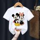 thumbnail image 3 of Camiseta de algodón para niños de Disney Mickey Mouse, camiseta kawaii, ropa informal de dibujos animados de anime para niños, camiseta para niñas y niños, camiseta Y2K, 3 of 5