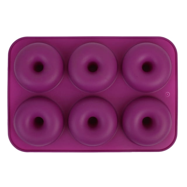 Molde para pasteles, molde para hornear donas de silicona de 6 cavidades, molde para hornear donas de silicona, diseño exquisito