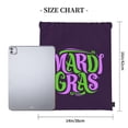 thumbnail image 3 of Mardi Gras Drawstring Backpack Sackpack String Bag Cinch Waterproof Bags for Gym Sports Yoga Travel Beach Swimming shopping, 3 of 7