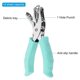 thumbnail image 4 of 1/4" Single Hole Punch, 3 Pack Handheld Hole Puncher with Soft Grip Metal Paper Puncher for Tag DIY Craft Scrapbook Ticket, Light Blue, 4 of 5