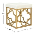 thumbnail image 5 of SAFAVIEH Fleur Geometric Glam Square Ottoman, Cream, 5 of 7