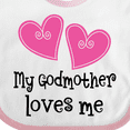 thumbnail image 4 of Inktastic My Godmother Loves Me Hearts Girls Baby Bib, 4 of 4