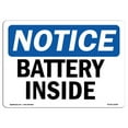 thumbnail image 1 of SignMission OS-NS-D-35-L-15299-10PK OSHA Notice Sign - Battery Inside, 1 of 1
