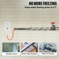 thumbnail image 3 of KFFKFF Pipe Heating Cable, 9FT 5W/FT for Preventing Pipe Freezing, Water Pipe Warming Wire with Integrated Thermostat Safeguards PVC Tubing, Metal and Plastic Pipe from Cold Conditions, 3 of 9