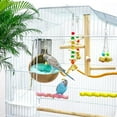 thumbnail image 2 of Qianfeng 2 Pcs Natural Coconut Shell Bird Nests with Heated Pad and Bell, Parrot Bed, Bird Cage Accessories, 2 of 6