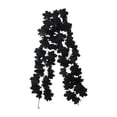 thumbnail image 2 of 6FT Black Maple Leaf Garland Artificial Fall Vine Halloween Thanksgiving Christmas Decor for Home Wedding Party Fireplace Mantel Indoor Outdoor Hanging Wall Decoration, 2 of 6