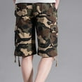 thumbnail image 4 of Xysaqa Men's Multi-Pockets Cargo Shorts, Mens Cotton Relaxed Fitted Cargo Work Shorts Camouflage Outdoor Shorts Summer Casaual S-3XL, 4 of 4