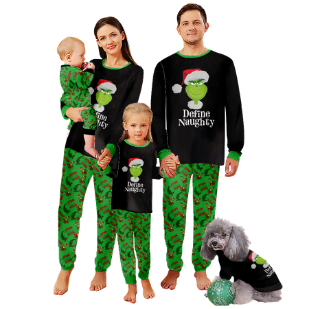 

Family Christmas Pajamas Merry Christmas Printed Sizes Baby-Kids-Adult-Pet 2 Pieces Top and Pants Bodysuits Unisex Pajamas Sets