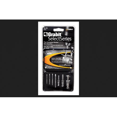- Alden Grabit SelectSeries 7 pc. Multi Size Double Ended Bolt Extractor Set