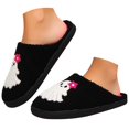 thumbnail image 3 of Women's Fuzzy House Slippers Cute Pattern Halloween Slippers S𝗅ip-On Indoor Slides Soft Warm Bedroom Shoes Non-S𝗅ip Closed Back Home Slippers for Holiday and Daliy, 3 of 9