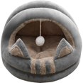 thumbnail image 1 of Cat Bed for Indoor Cats Pet Tent Cave with Anti-Slip Bottom Semi-Enclosed, 1 of 8