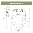 thumbnail image 5 of B0400 Elongated Bidet Toilet Seat, Non-Electric Bidet Toilet Attachment Fits for T0338W Toilet, Adjustable Nozzles Seat with Soft Closing & Quick Release Lid, White Side Button Control, 5 of 8