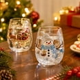 thumbnail image 5 of Magical Christmas Glass Art Cup Glassware, Collectible 3D Christmas Wine Glasses Festive Glass Drinkware for Holiady Party Home Decor Gifts, 5 of 5