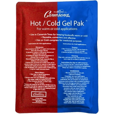 Hot or Cold Gel Pack- XL Size (8 x 11") Reusable Ice Pak for Icing and Heating Injuries, Therapy, and Keeping Food Warm or Cold- Microwave and Freezer Safe