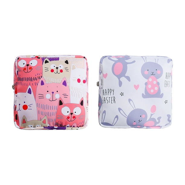 Bearachild Bolsa de almacenamiento multifuncional de 2 piezas para servilletas sanitarias, tela Oxford, bonita bolsa de almacenamiento de tela Almacenamiento y organización del hogar