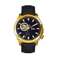 thumbnail image 1 of Reloj REIGN Bauer Automático Semi-Esqueleto Oro/Cuero Negro, 1 of 3