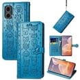 thumbnail image 1 of Funda Cartera FOXDOCK para Motorola Moto G85 , Flip PU con Relieve de Gatos y Perros, Tarjetero y Soporte, 1 of 6