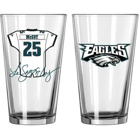 Nfl 16 Oz Philadelphia Eagles Lesean Mccoy Players Jersey Glass Pint Set Of 2
