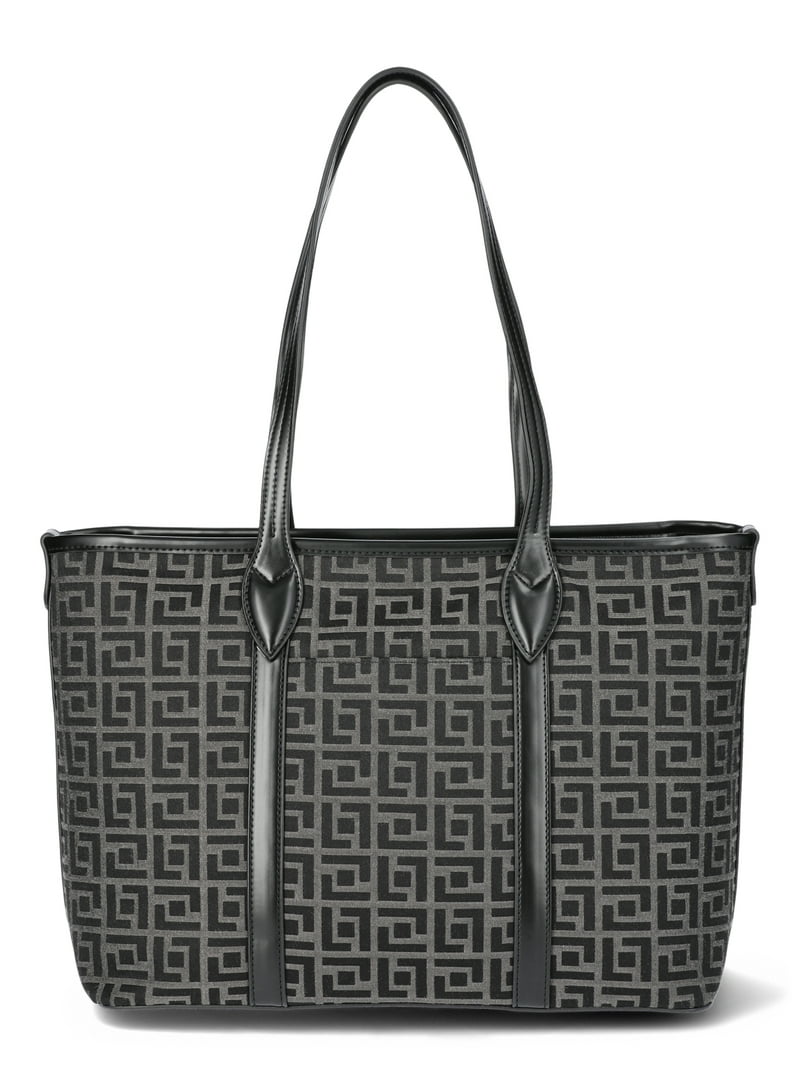 Fiorelli Women's Brooke Tote Bag, Black Geo Jacquard - Walmart.com