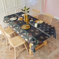 thumbnail image 2 of Boho Blue Elaborate Ethnic Pattern Rectangle Tablecloth 60"x120",Waterproof Polyester Rectangle Table Cloth, Wipeable Spillproof Polyester Tablecloth for Dining, Camping, Indoor and Outdoor, 2 of 6