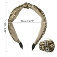 thumbnail image 4 of Unique Bargains 1 Pc Fashion Printed Knotted Headwrap for Women for Girls 6.69"x2.17" Brown, 4 of 6