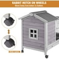 thumbnail image 3 of MEDEHOO Rabbit Hutch Indoor Outdoor Bunny Cage Upgrade Large Space for Rabbit,Guinea Pig,Bunny and Other Small Animals,On Wheels Move Easily., 3 of 7