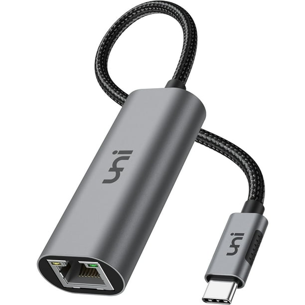 Adaptador USB-C a Ethernet uni de 2,5 Gbps para MacBook Pro/Air