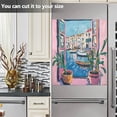 thumbnail image 3 of Yayeee Magnetic Dishwasher Cover for The Front Decoration Home Kitchen Machine Sticker Protector, Blue Plants Window, 3 of 6