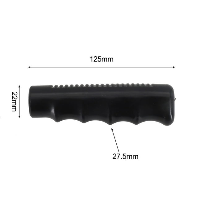 2 Pcs Poignées en Caoutchouc pour Brouette, Tubes Ronds Poignées de Remplacement Noires 125 x 22 mm