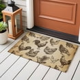 thumbnail image 4 of Farm Chicken Front Door Rugs 2x3 ft Country Rustic Rooster Hen Retro Farmhouse Small Rug for Entryway Non Slip Washable Bathroom Door Mat Absorbent Floor Mat for Indoor Entrance, 4 of 9