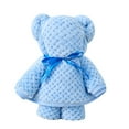 thumbnail image 1 of Toalla de oso de terciopelo coral | Bolsa de PVC de alta densidad | Regalo para bebé supersuave y de secado rápido | Diseño de piña a cuadros | Regalo unisex para baby shower de 75 x 35 cm, 1 of 5