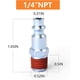 thumbnail image 2 of CHAO Tapón de aire industrial macho NPT de 1/4 de pulgada, tapones neumáticos de 300 PSI (paquete de 30), 2 of 5