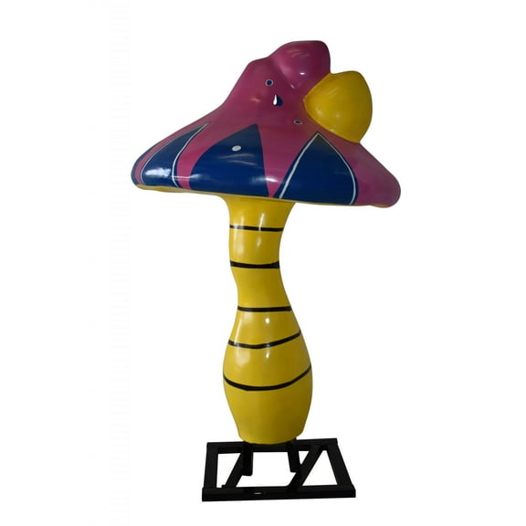 Nifao Happy Giant Mushroom Made of Resin for Outdoors Indoors – Outdoor Garden Decor Sculpture, 43"L x 43"W x 68"H