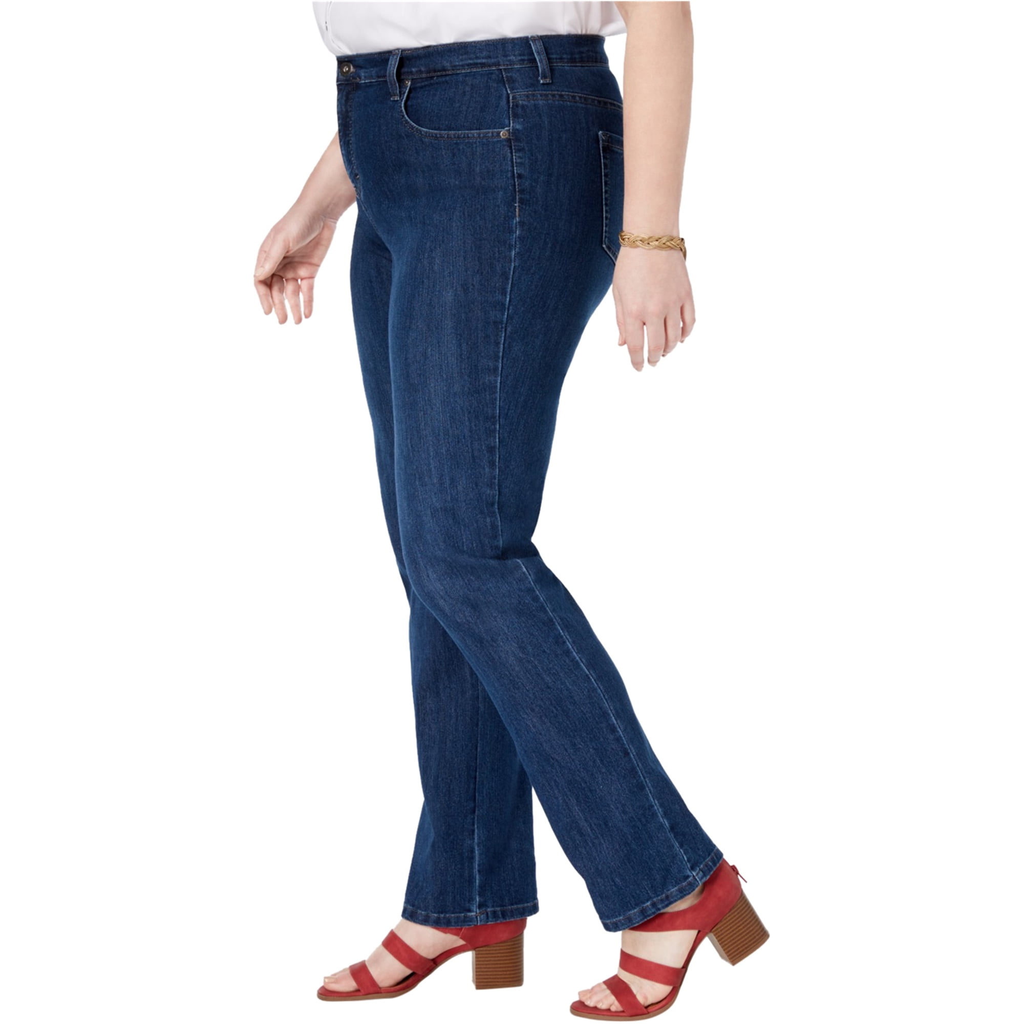 STYLE & COMPANY $59 Womens New Blue Straight leg Casual Jeans 20W B+B ...