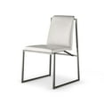 thumbnail image 2 of B-Modern Eco-Leather Dining Chair in White & Stainless Steel, 2 of 5